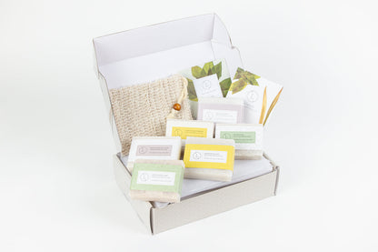 Set of  6 Handmade cold process ,Natural Soap Bars in gift Set box - My American Goods
