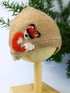 Ash & Rose hat Tan Sleeping Fox Cashmere Hat - Newborn