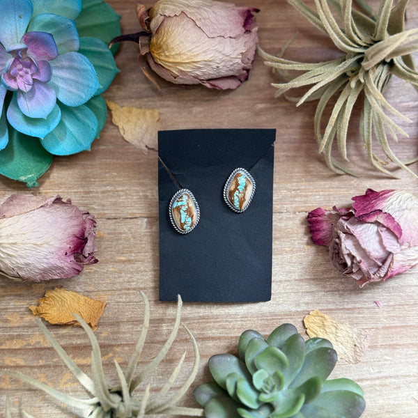 Ribbon Royston Turquoise Stud Earrings by Jason Ogg – No. 2