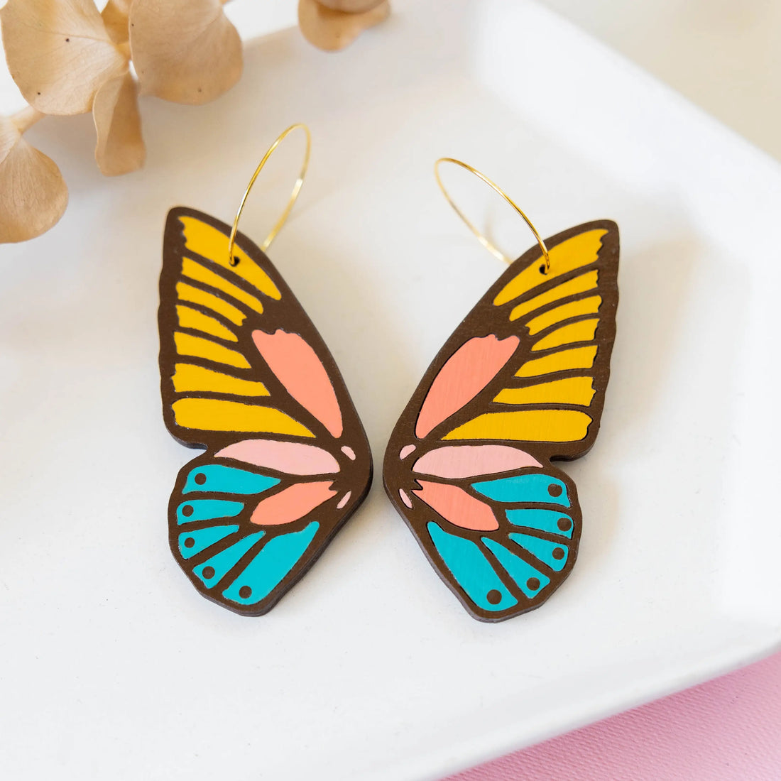 70s Butterfly Hoops - My American Goods
