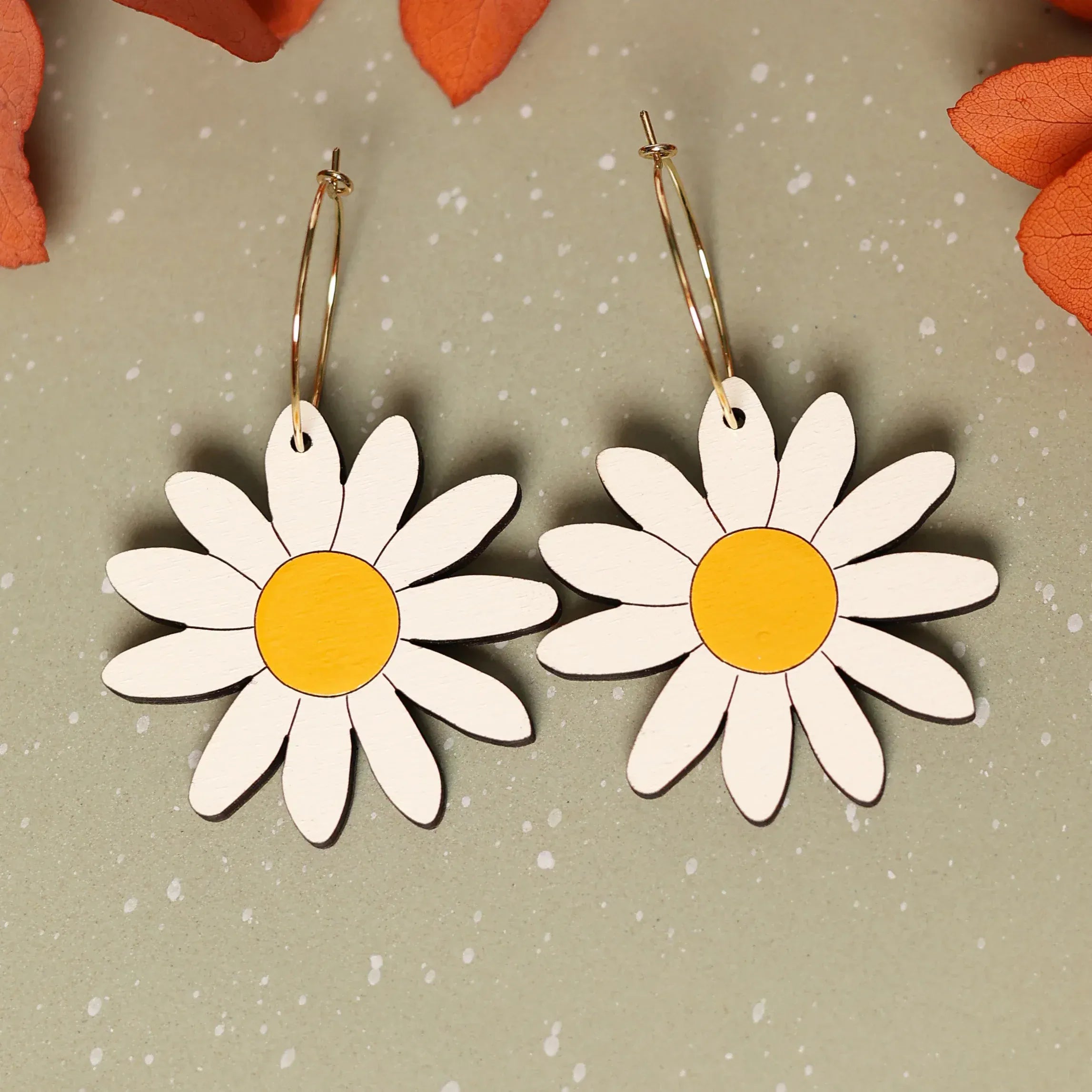 LE CHIC MIAMI Earrings 70s Daisy Hoops