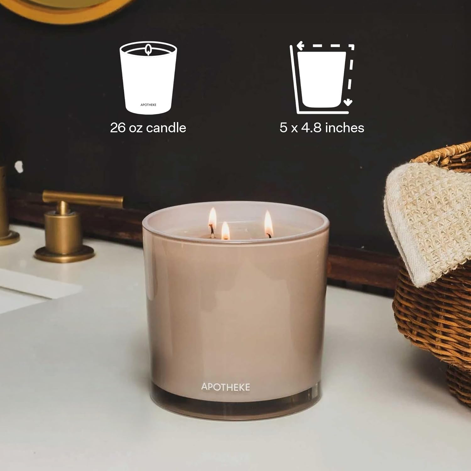 APOTHEKE 3-Wick Candles Fig and Olive Leaf 3-Wick Candle