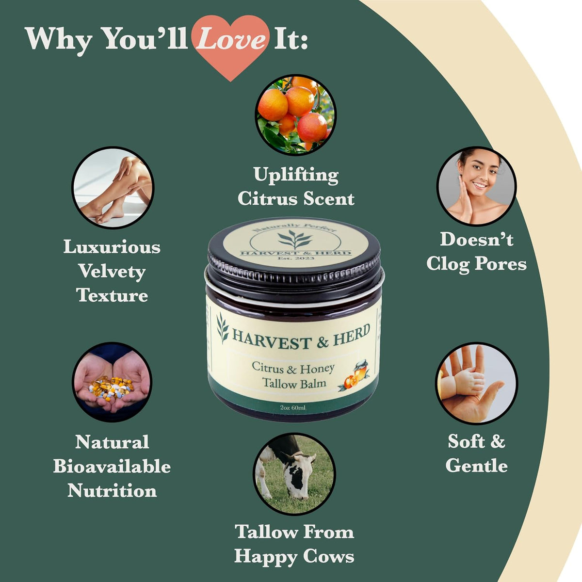 Citrus &amp; Honey Tallow Balm