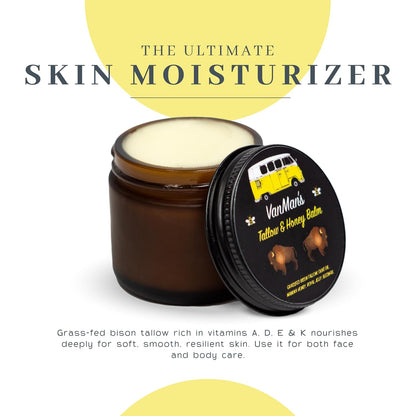Bison Tallow &amp; Honey Balm - 2 oz - Unscented