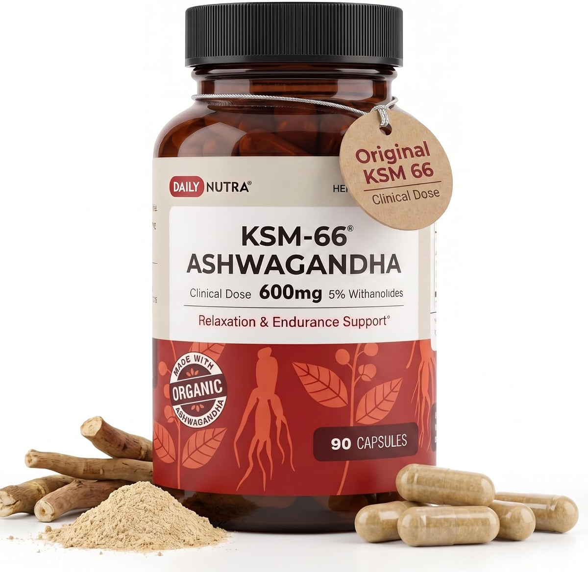 Daily Nutra KSM-66 Ashwagandha 600mg Capsules