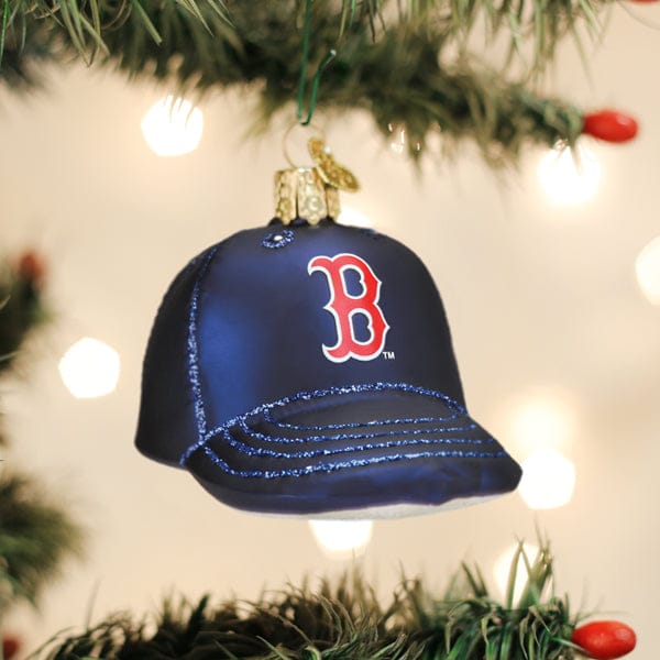 Old World Christmas 2.25 X 2.5 X 3.5 / 75319 Red Sox Baseball Cap Ornament