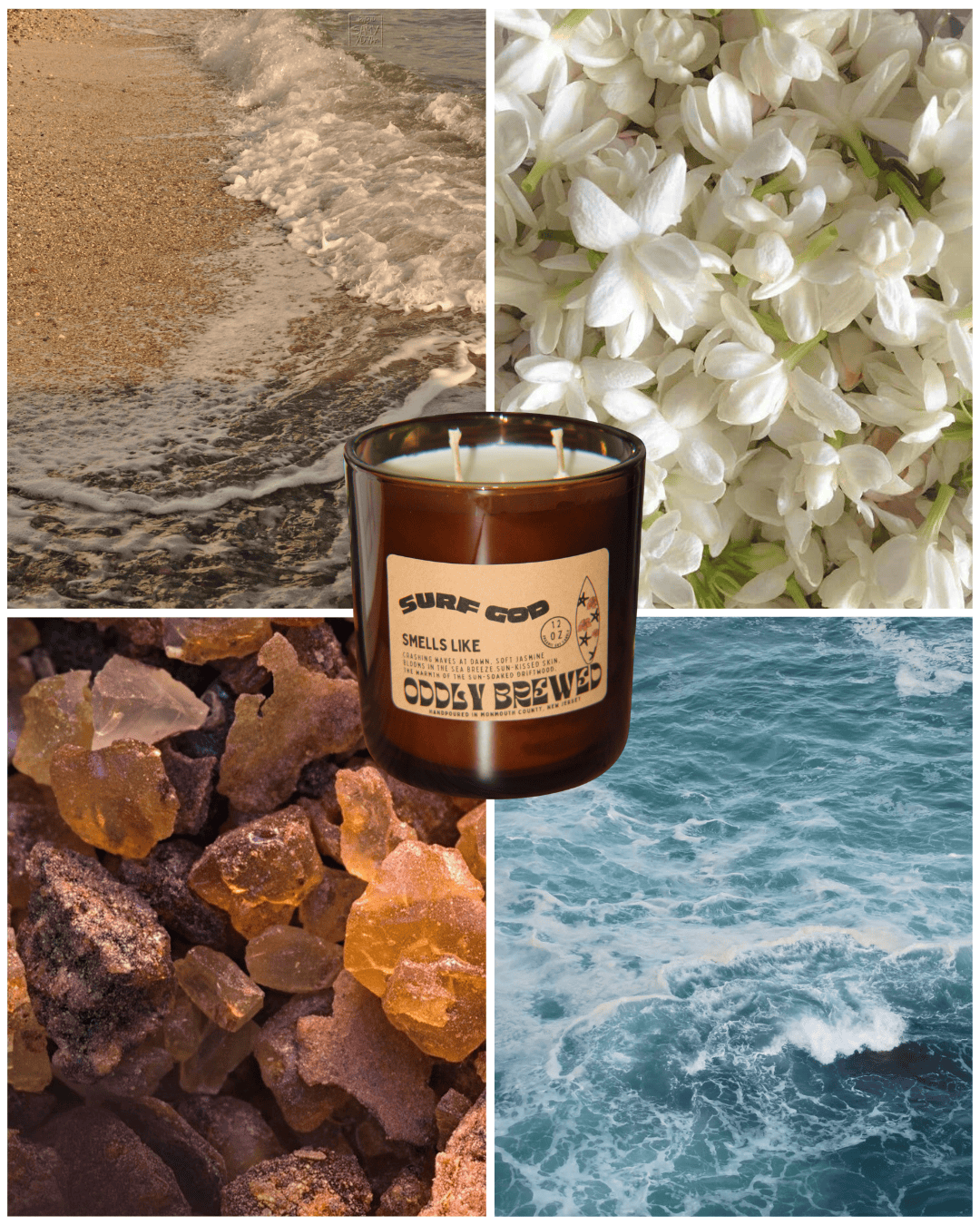 Oddly Brewed Candles Surf God Soy Candle