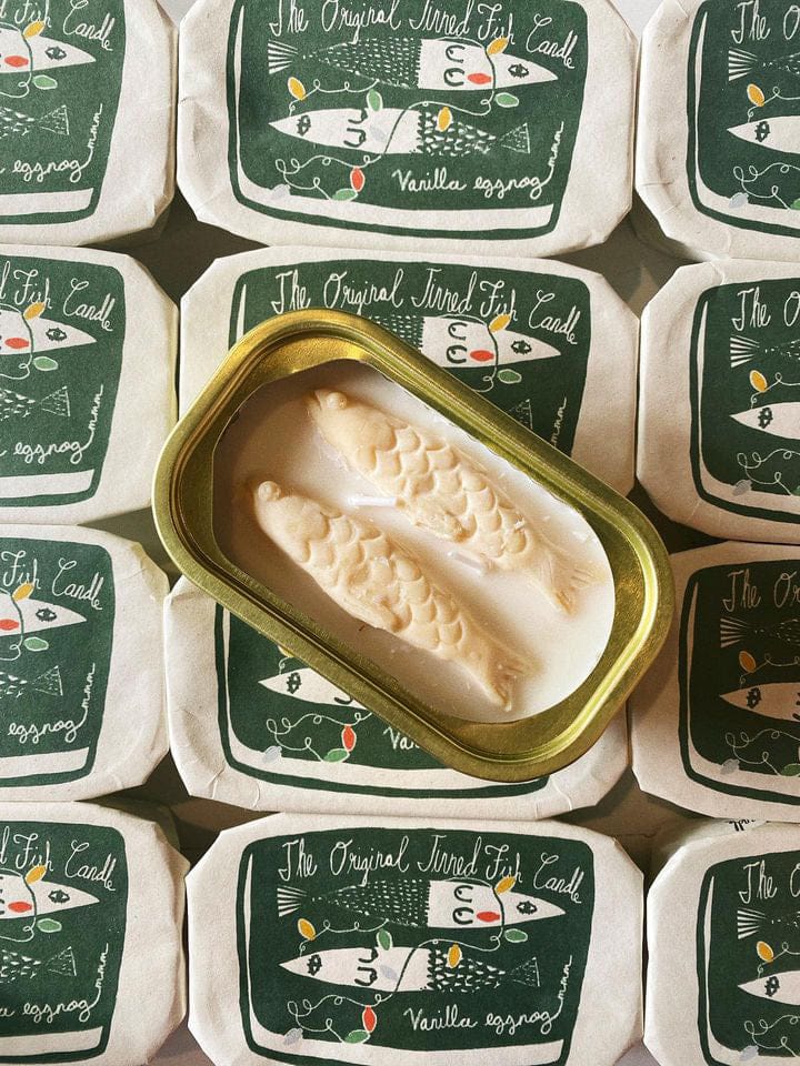 Tinned Candle Tinned Fish Candle - Vanilla Eggnog