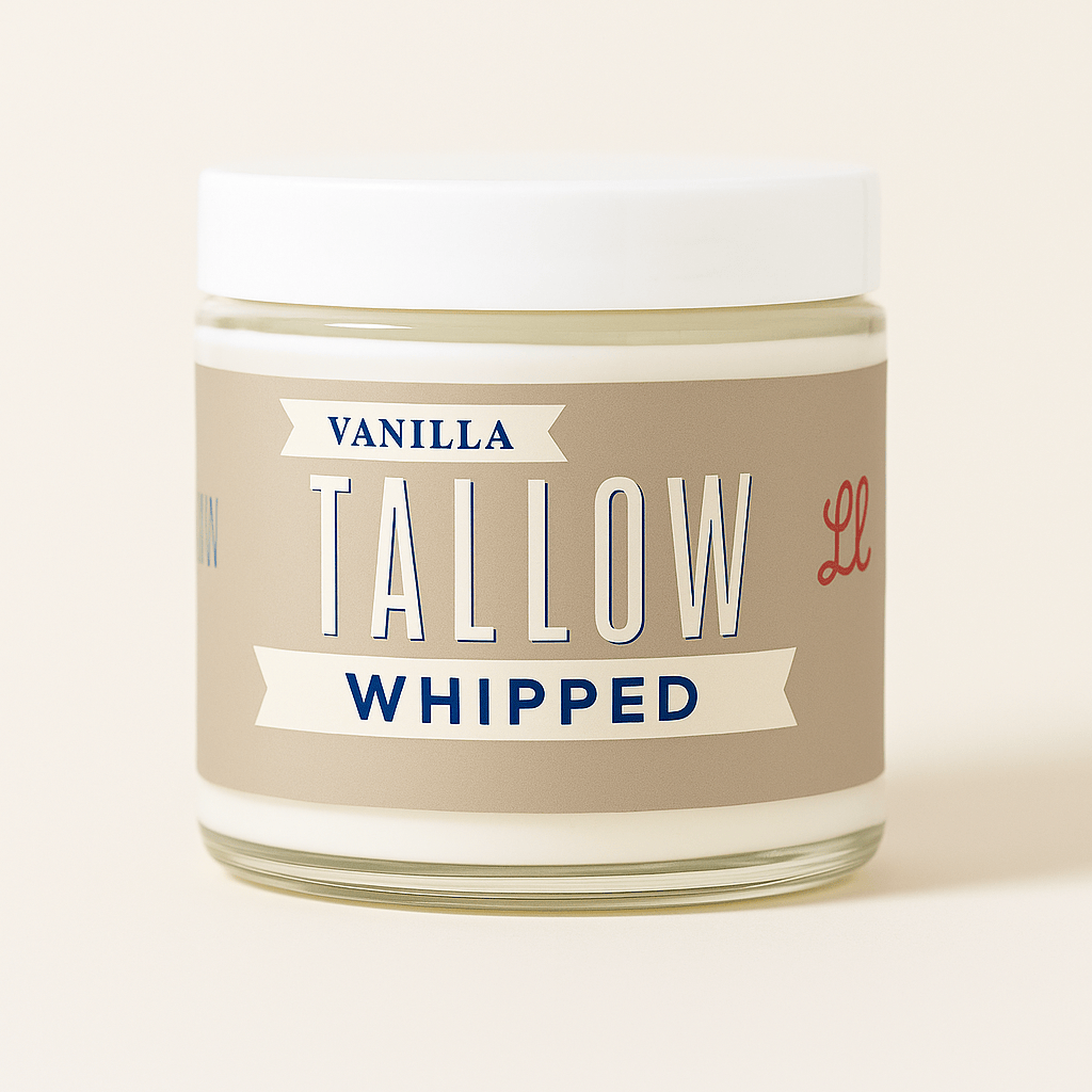 Lady May Tallow Bundles Vanilla Bean Luxury Gift Set | Tallow Skincare, Candle &amp; Soap