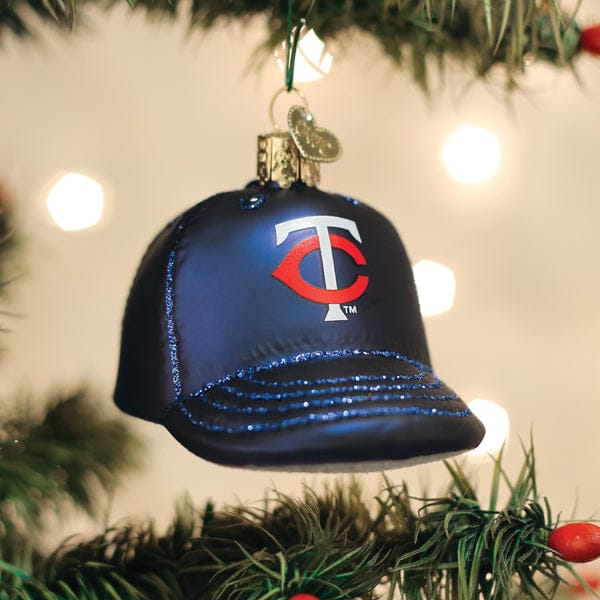 Old World Christmas 2.25 X 2.5 X 3.5 / 76619 Twins Baseball Cap Ornament