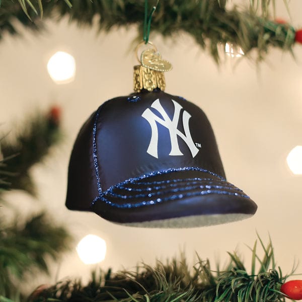 Old World Christmas 2.25 X 2.5 X 3.5 / 76819 Yankees Baseball Cap Ornament