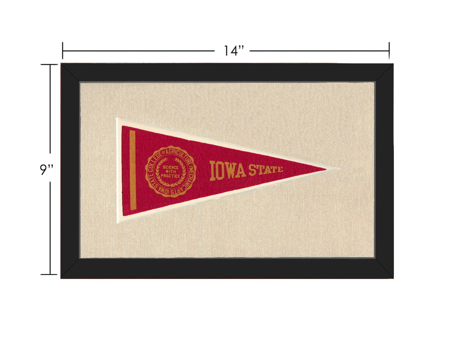 Americana Memories Vintage Pennants and Memorabilia Vintage Iowa State Pennant