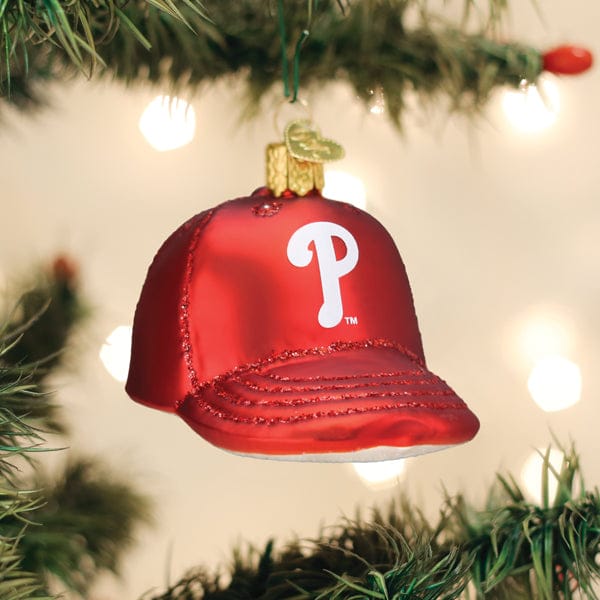 Old World Christmas 2.25 X 2.5 X 3.5 / 77019 Phillies Baseball Cap Ornament