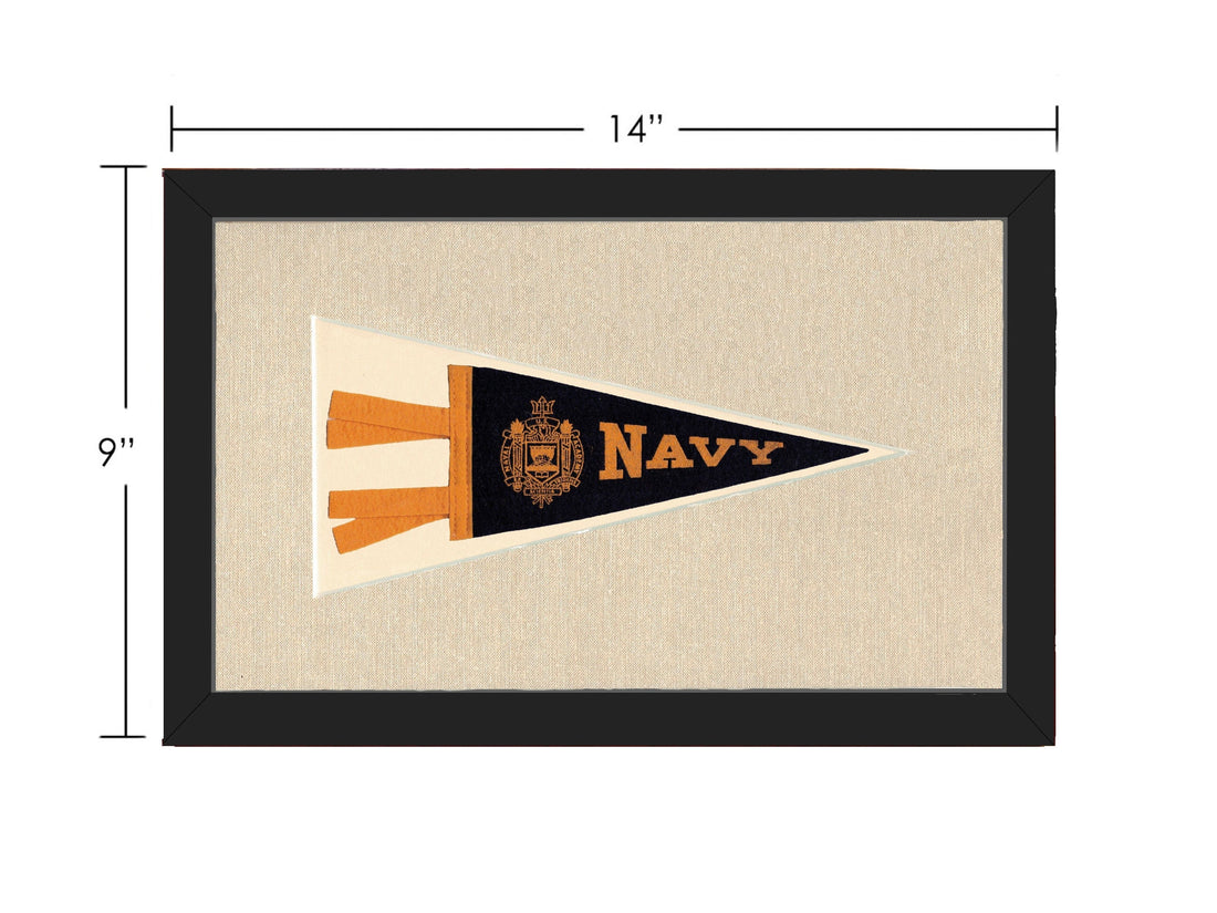 Americana Memories Vintage Pennants and Memorabilia Vintage Navy Pennant