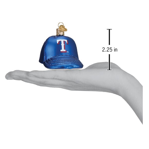 Old World Christmas 2.25 X 2.5 X 3.5 / 77719 Rangers Baseball Cap Ornament