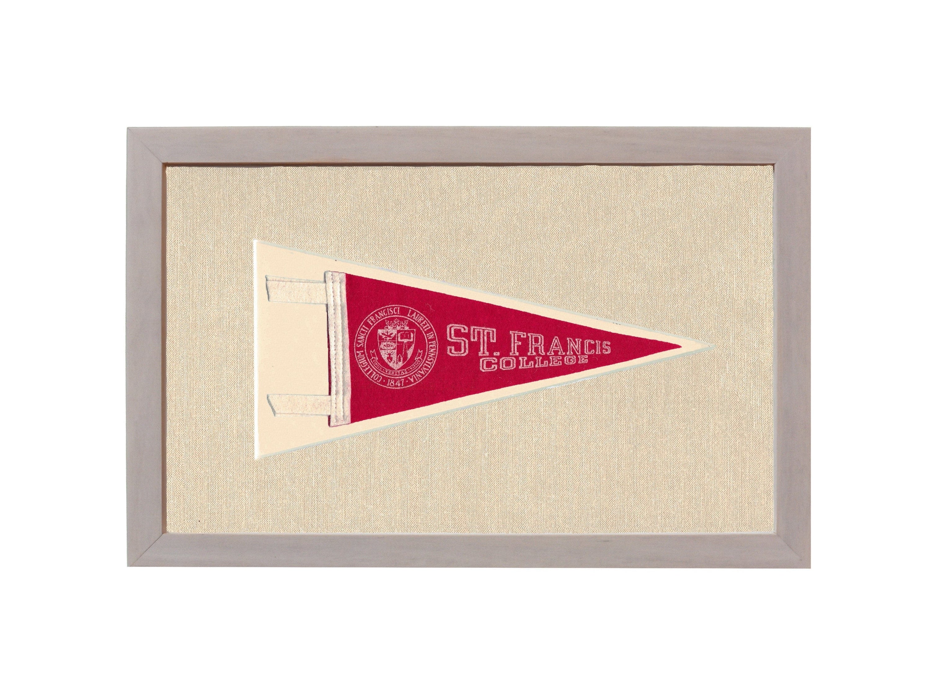 Americana Memories Vintage Pennants and Memorabilia Vintage St Francis College Pennant
