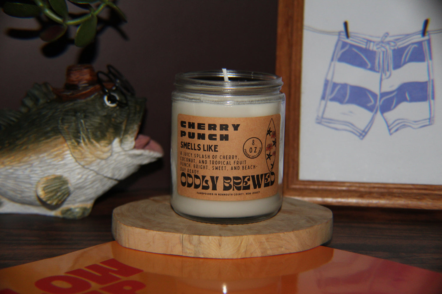 Oddly Brewed Cherry Punch Soy Candle – 8 oz