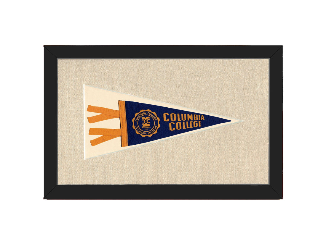Americana Memories Vintage Pennants and Memorabilia Vintage Columbia College Pennant