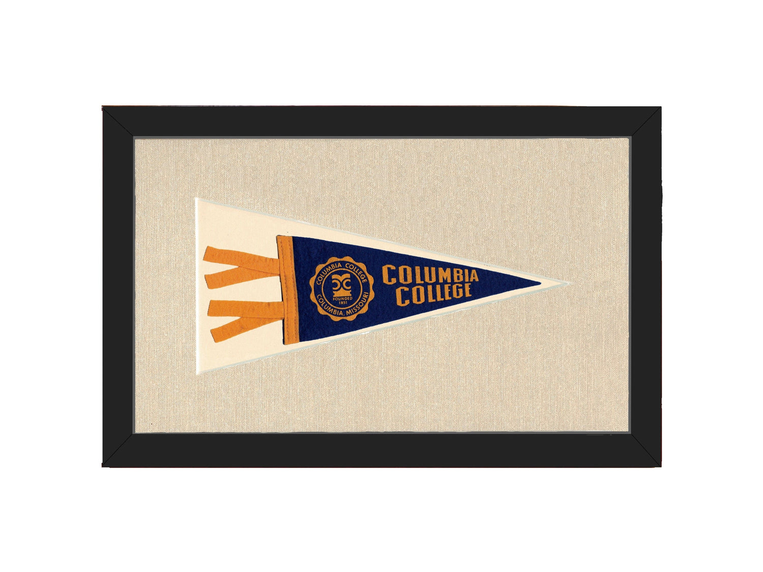 Americana Memories Vintage Pennants and Memorabilia Vintage Columbia College Pennant
