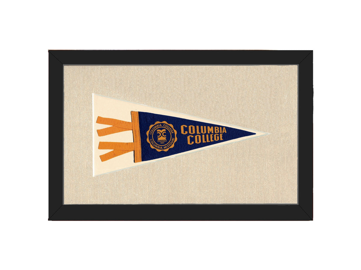 Americana Memories Vintage Pennants and Memorabilia Vintage Columbia College Pennant