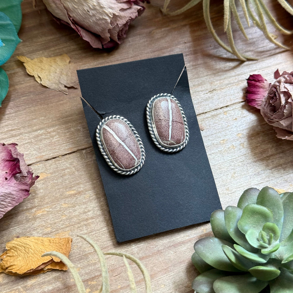 Red Buffalo Stud Earrings by Jason Ogg
