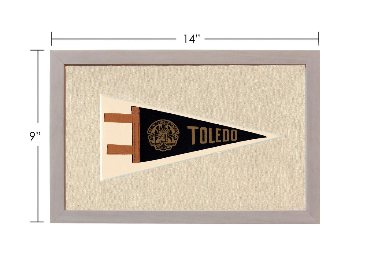 Americana Memories Vintage Pennants and Memorabilia Vintage University of Toledo Pennant