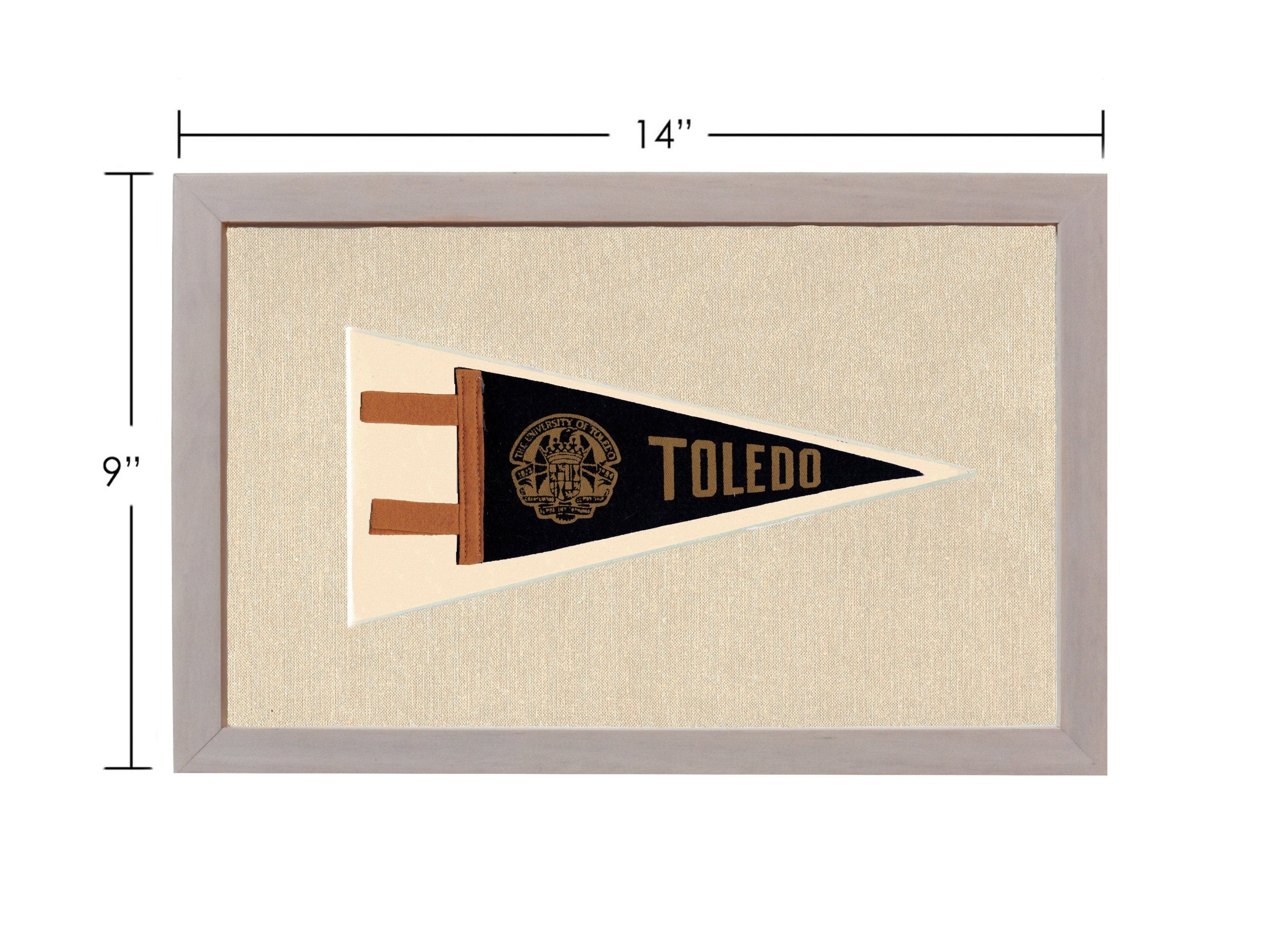 Americana Memories Vintage Pennants and Memorabilia Vintage University of Toledo Pennant