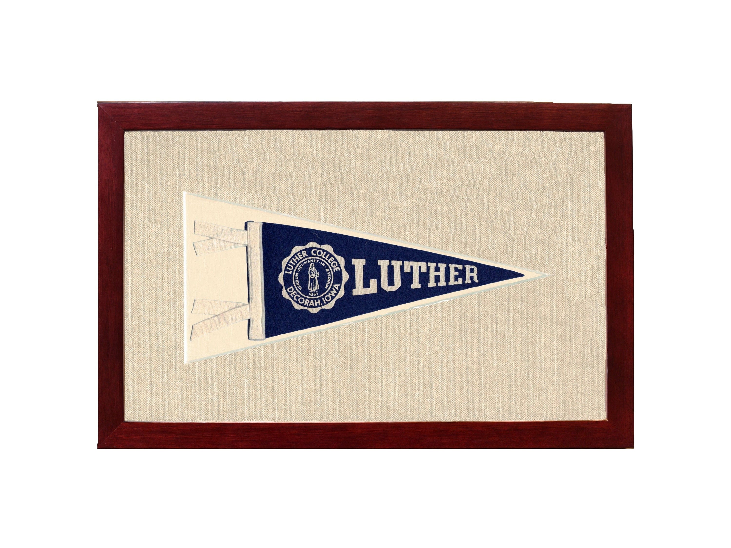 Americana Memories Vintage Pennants and Memorabilia Vintage Luther College Pennant