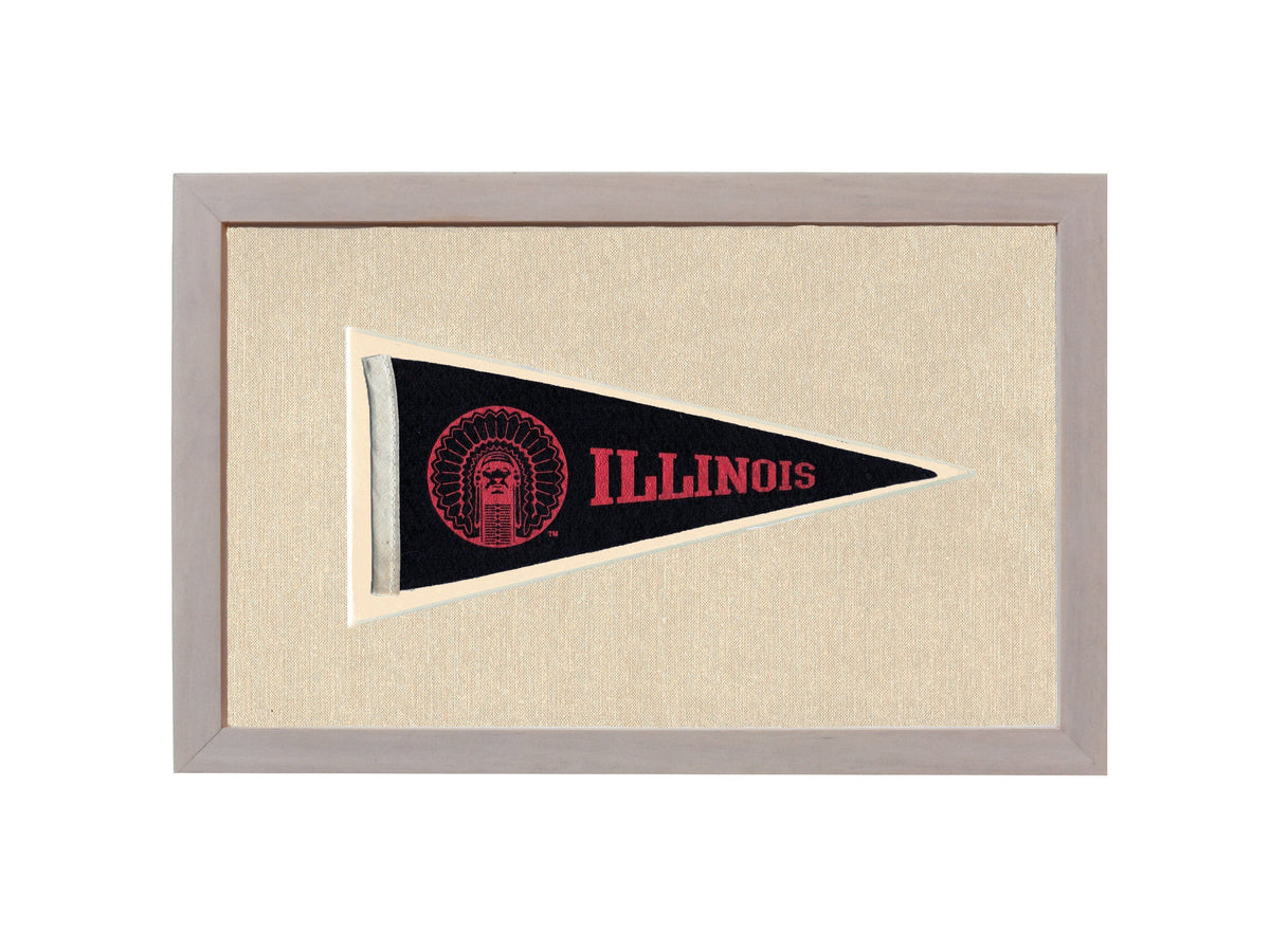Americana Memories Vintage Pennants and Memorabilia Vintage Illinois Pennant