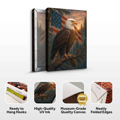 Tailored Canvases Canvas Sentinel of the Pines Eagle Wall Art