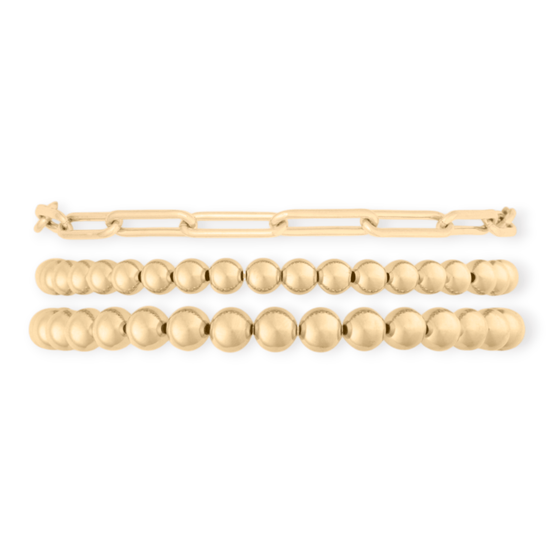 Cuffed by Nano LLC Chunky Paperclip + Juno Bracelet Triple Stack