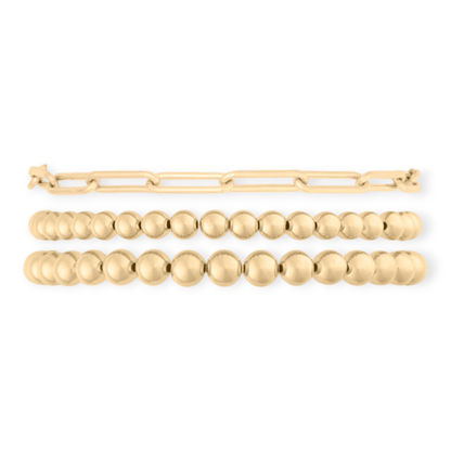 Cuffed by Nano LLC Chunky Paperclip + Juno Bracelet Triple Stack