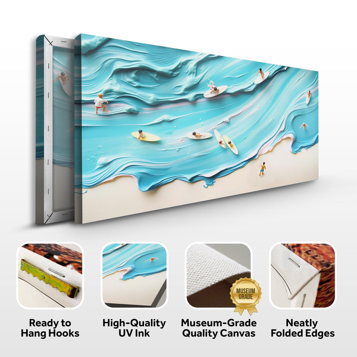 Tailored Canvases Canvas Abstract Aerial View Beach Wall Art