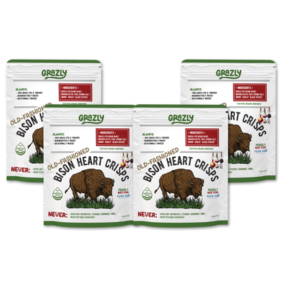 Bison Heart Crisps - 100% Grass-Fed/Finished - My American Goods