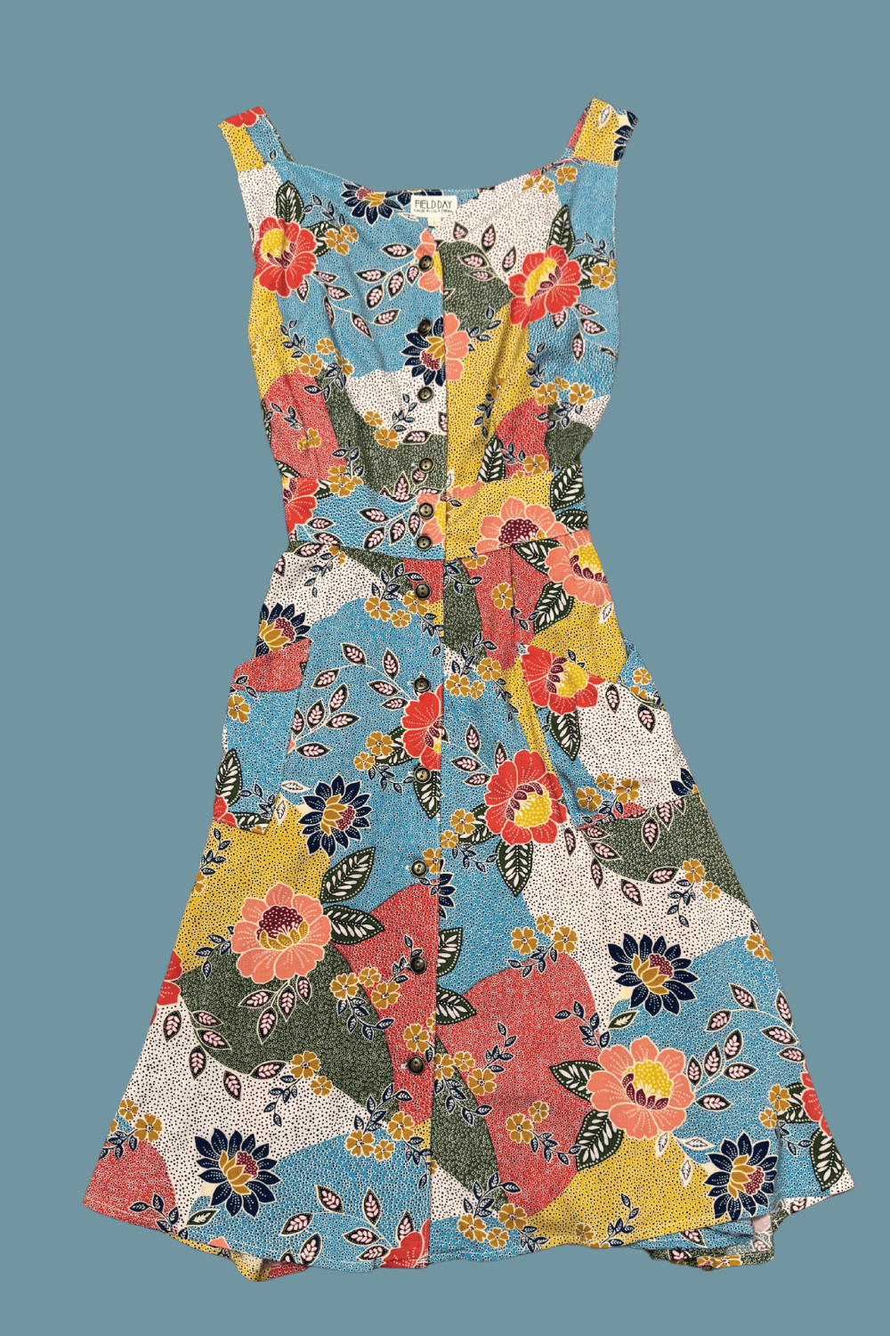 Field Day Dress Sheet Dress in Patchwork Party Challis