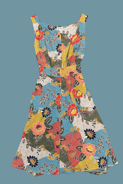 Field Day Dress Sheet Dress in Patchwork Party Challis