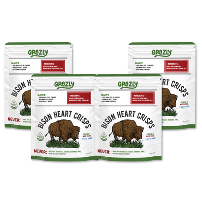 Bison Heart Crisps - 100% Grass-Fed/Finished - My American Goods