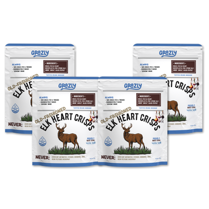 Elk Heart Crisps - 100% Grass-Fed/Finished - My American Goods