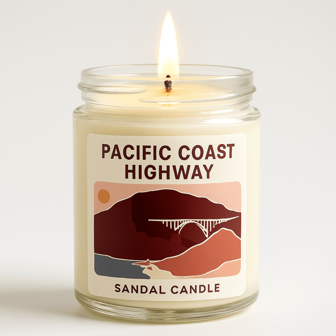 Pacific Coast Highway – Scented Candle, 9 oz Jar, Cedar, Smoke &amp; Spiced Orange
