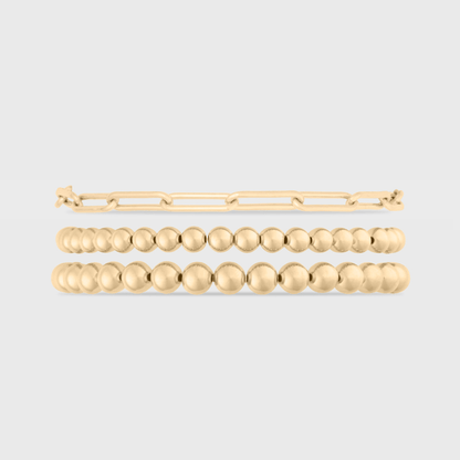 Chunky Paperclip + Juno Bracelet Triple Stack