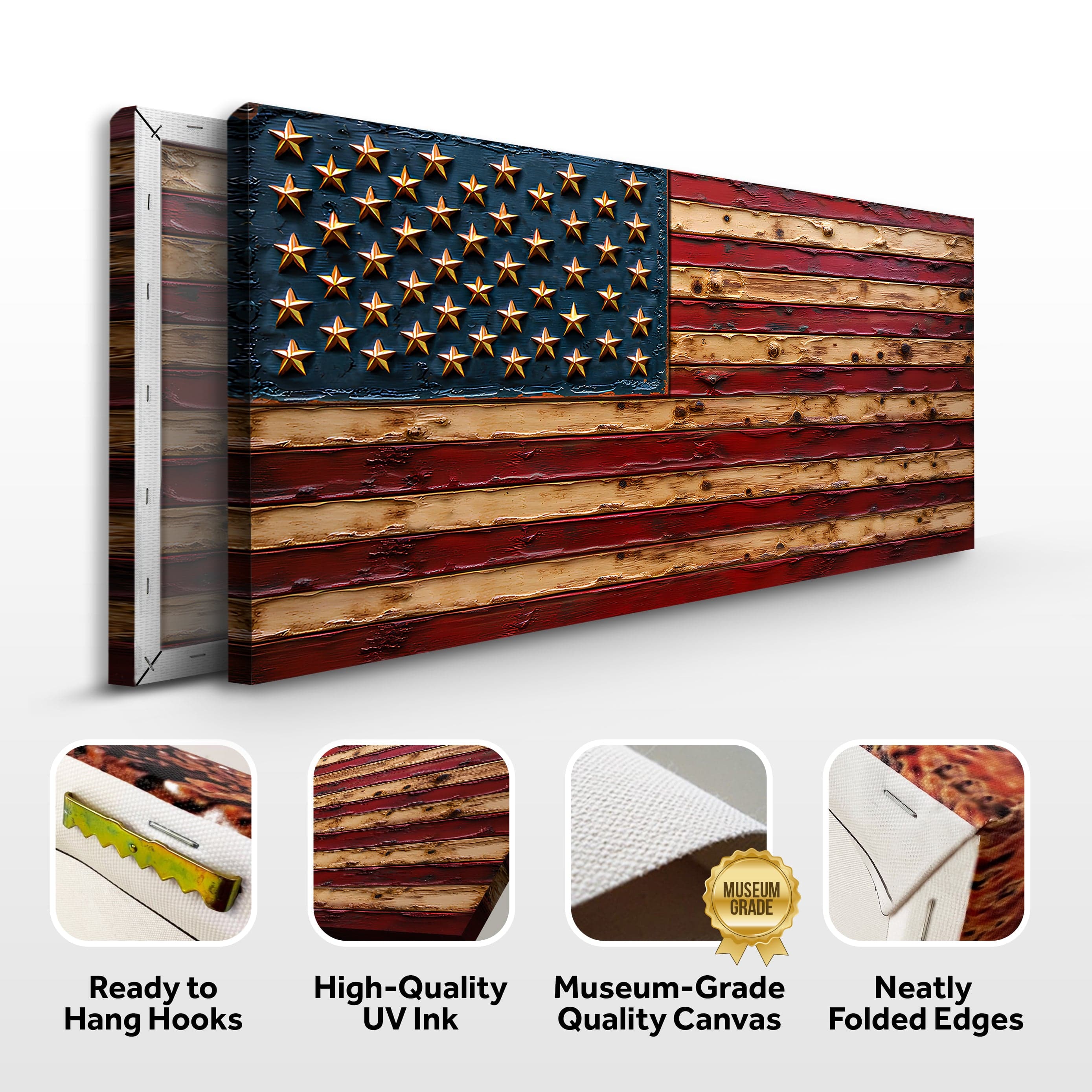 Tailored Canvases Canvas Old Glory American Flag Wall Art