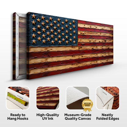 Tailored Canvases Canvas Old Glory American Flag Wall Art