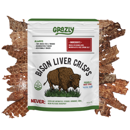 Bison Liver Crisps - 100% Grass-Fed/Finished - My American Goods
