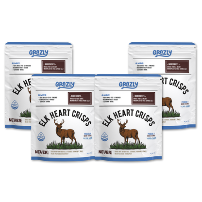 Elk Heart Crisps - 100% Grass-Fed/Finished - My American Goods