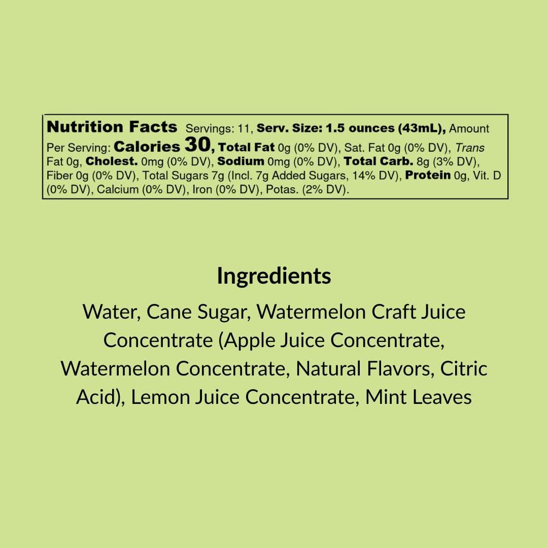 Wood Stove Kitchen Cocktail and Drink Mixers Watermelon &amp; Mint Syrup 16 fl oz