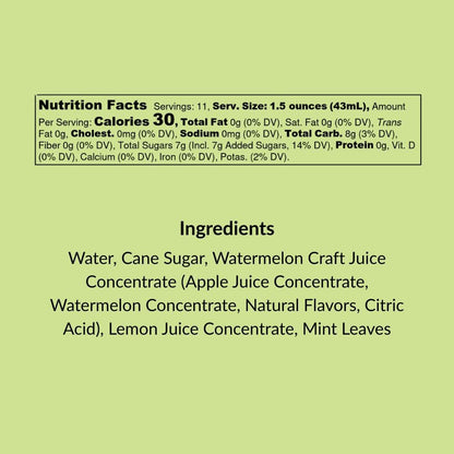 Watermelon &amp; Mint Cocktail-Mocktail Mixer, 16 fl oz - My American Goods