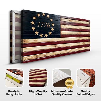 Tailored Canvases Canvas 1776 American Flag Wall Art