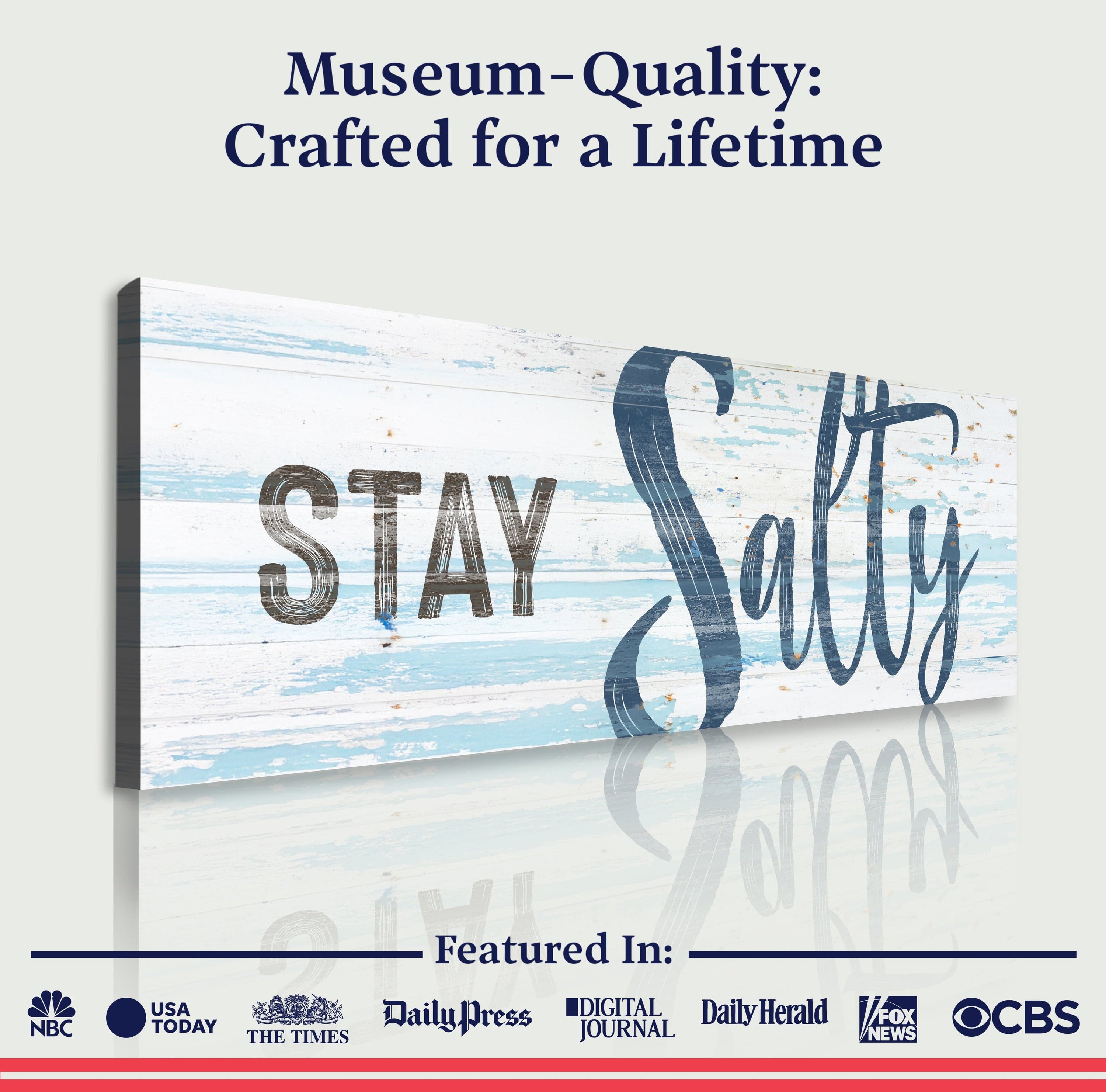 Tailored Canvases Canvas Stay Salty Coastal Sign IX