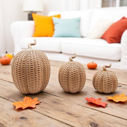 Rattan Pumpkins - My American Goods