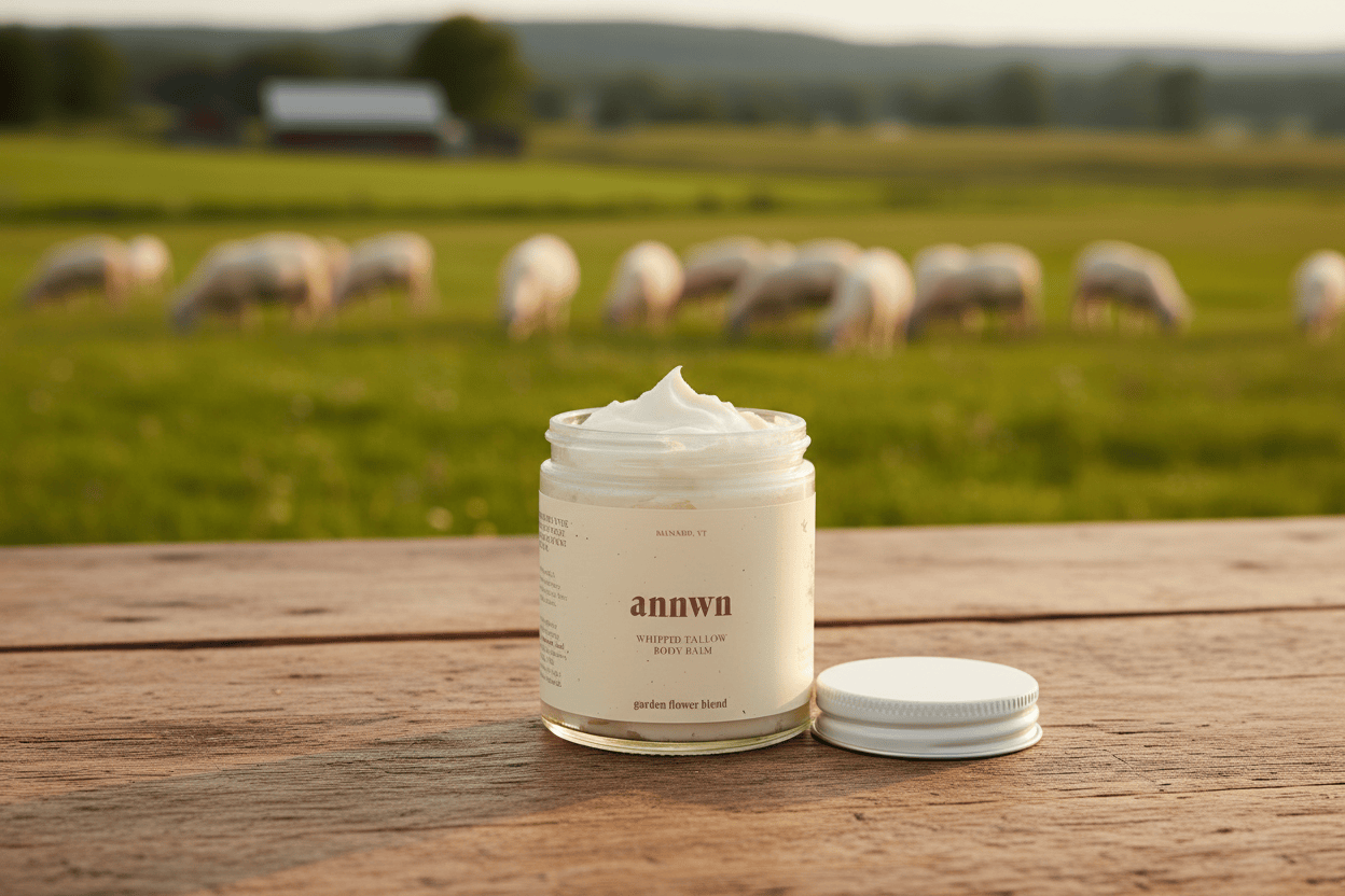Annwn Whipped Tallow Balm 4oz Garden Blend Body Balm